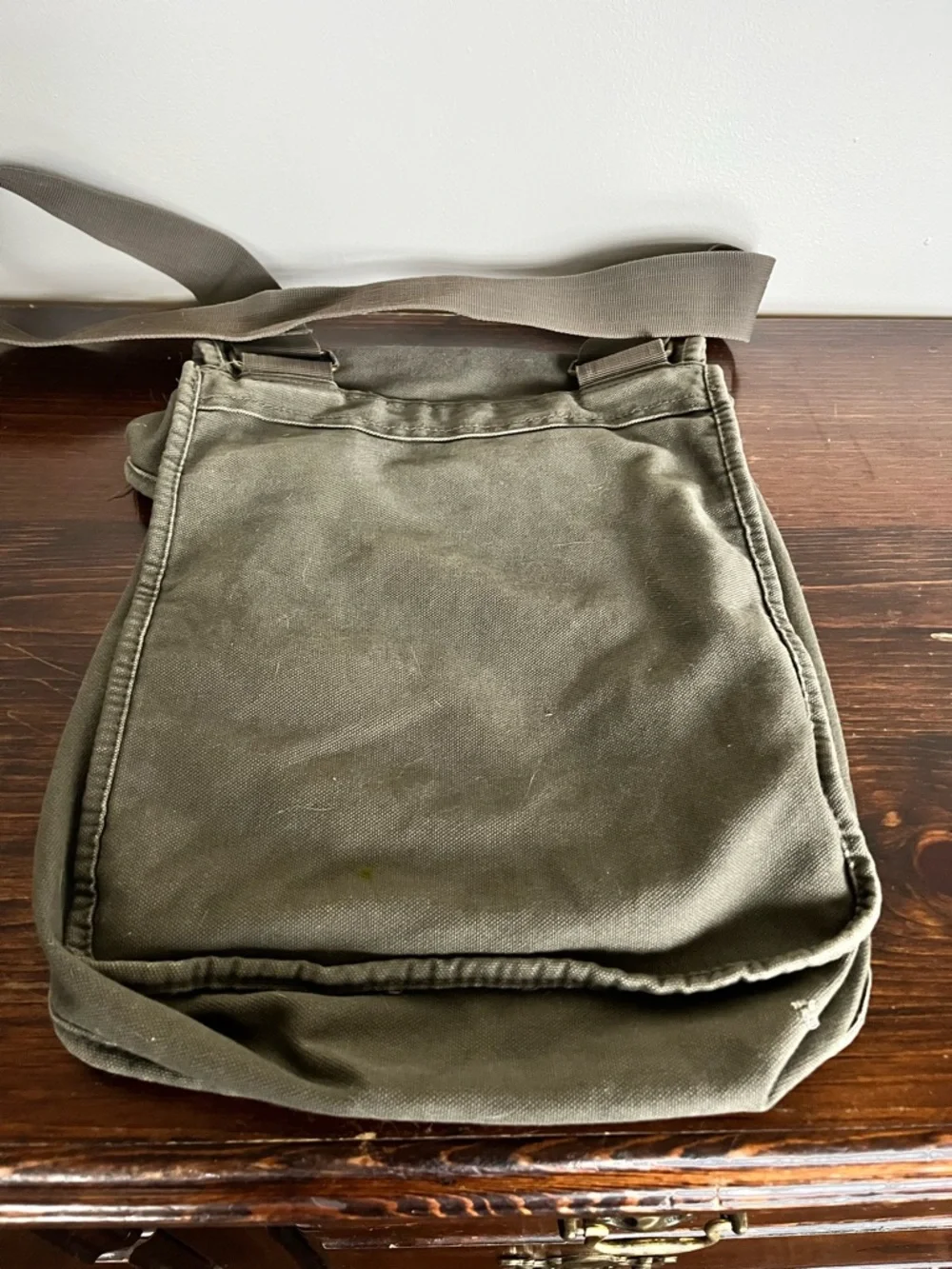 Cowgirl Graphic Canvas Crossbody Bag - Olive Green - Picture 4 of 6